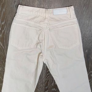 RE/DONE straight-leg jeans in light beige  size 23